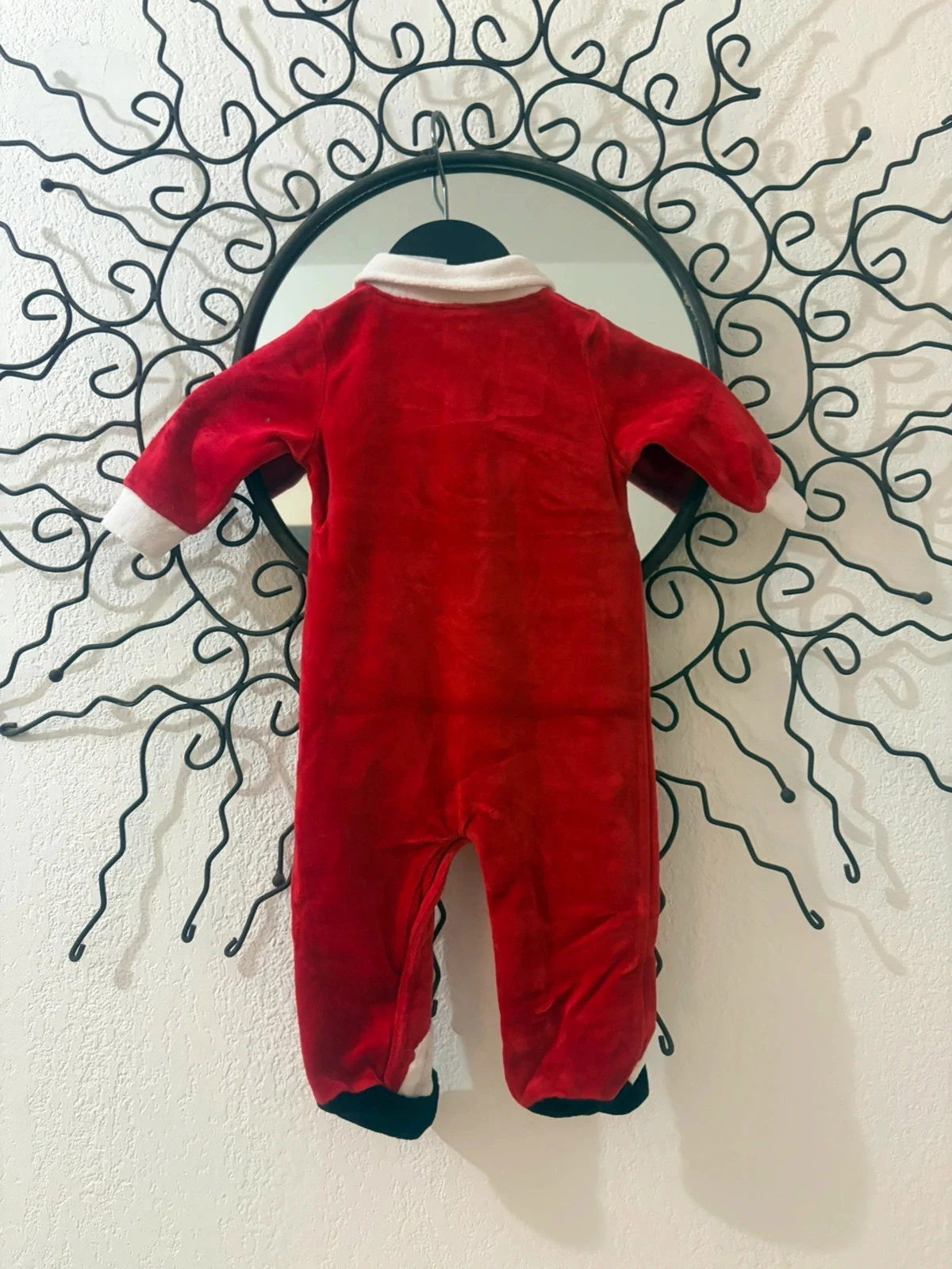 Pijama de veludo do Papai Noel para bebê 0-3 meses – photo 5